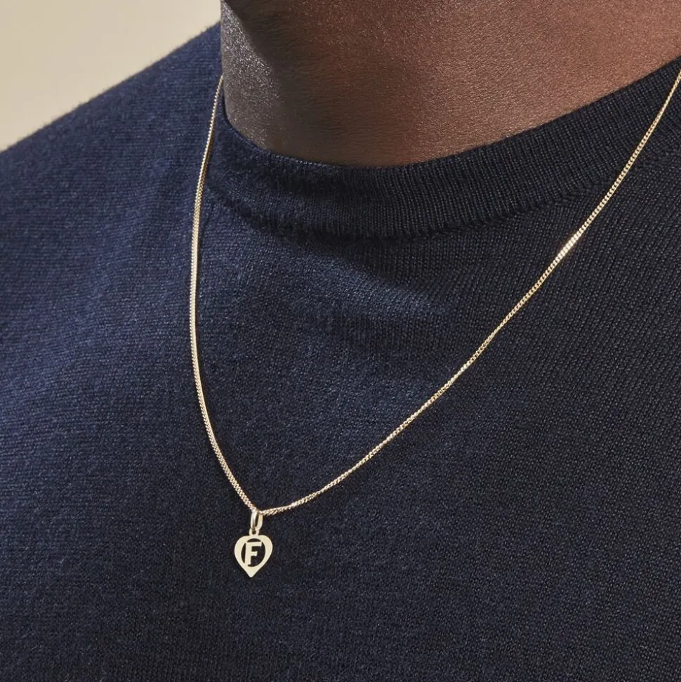 Pendentif Eudocie Coeur Lettre Or Jaune