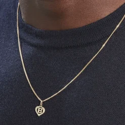 Pendentif Eudocie Coeur Lettre Or Jaune