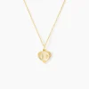 Pendentif Eudocie Coeur Lettre Or Jaune