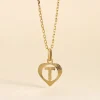 Pendentif Eudocie Coeur Lettre Or Jaune