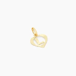 Pendentif Eudocie Coeur Lettre Or Jaune