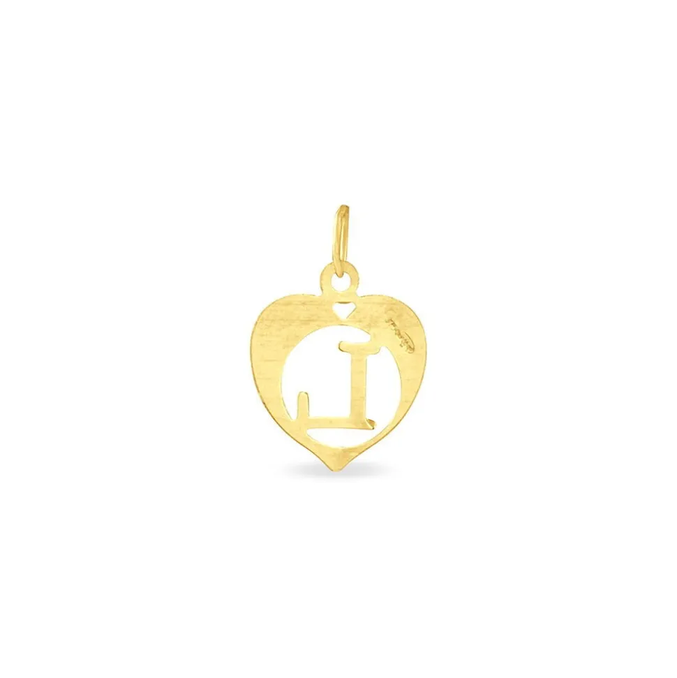 Pendentif Eudocie Coeur Lettre Or Jaune