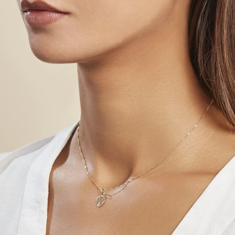 Pendentif Eudocie Coeur Lettre Or Jaune|Marc Orian Outlet