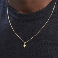 Pendentif Eudocie Coeur Mat Et Brillant Or Jaune