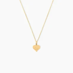 Pendentif Eudocie Coeur Message Or Jaune