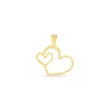 Pendentif Eudocie Coeurs Diamantes Or Jaune|Marc Orian Outlet