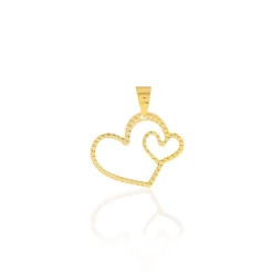 Pendentif Eudocie Coeurs Diamantes Or Jaune|Marc Orian Outlet