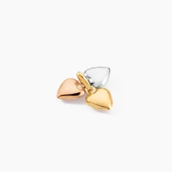 Pendentif Eudocie Triple Coeurs Or Tricolore