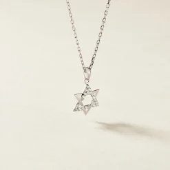 Pendentif Faye Or Blanc Oxyde De Zirconium|Marc Orian Discount