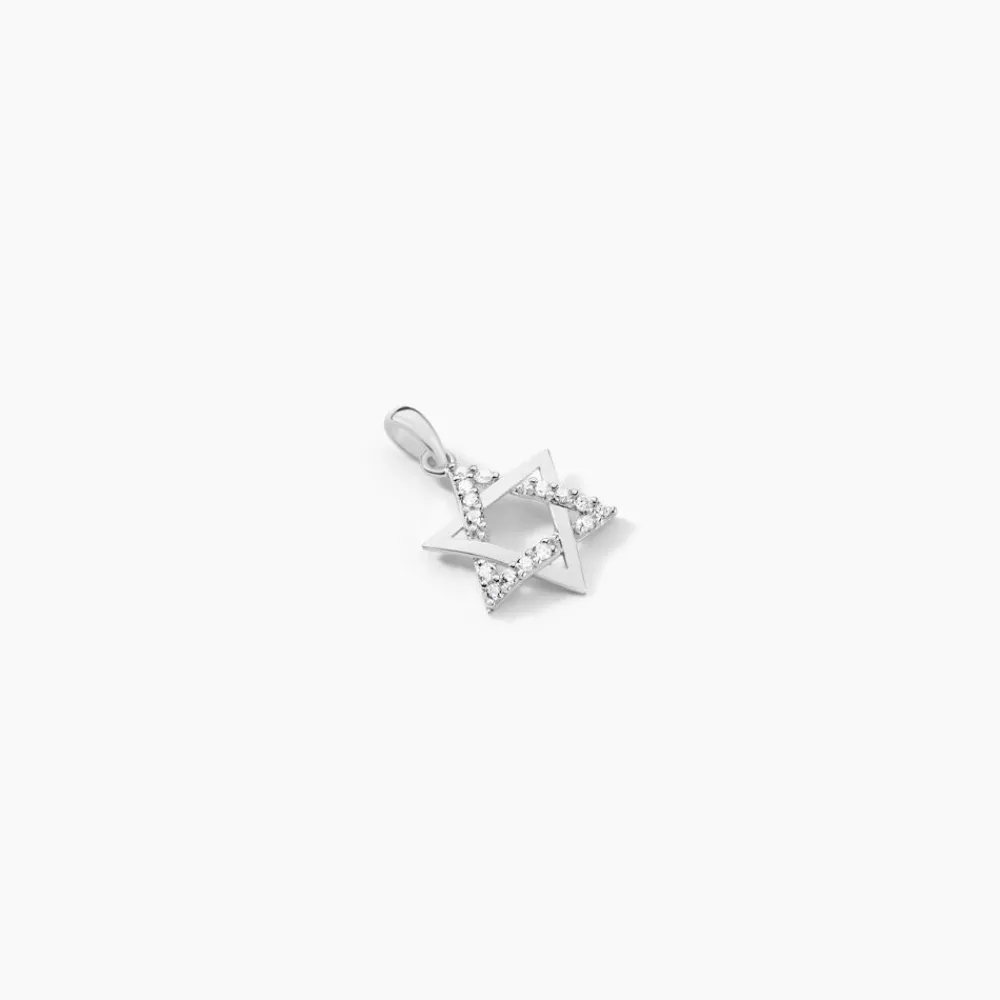 Pendentif Faye Or Blanc Oxyde De Zirconium|Marc Orian Discount