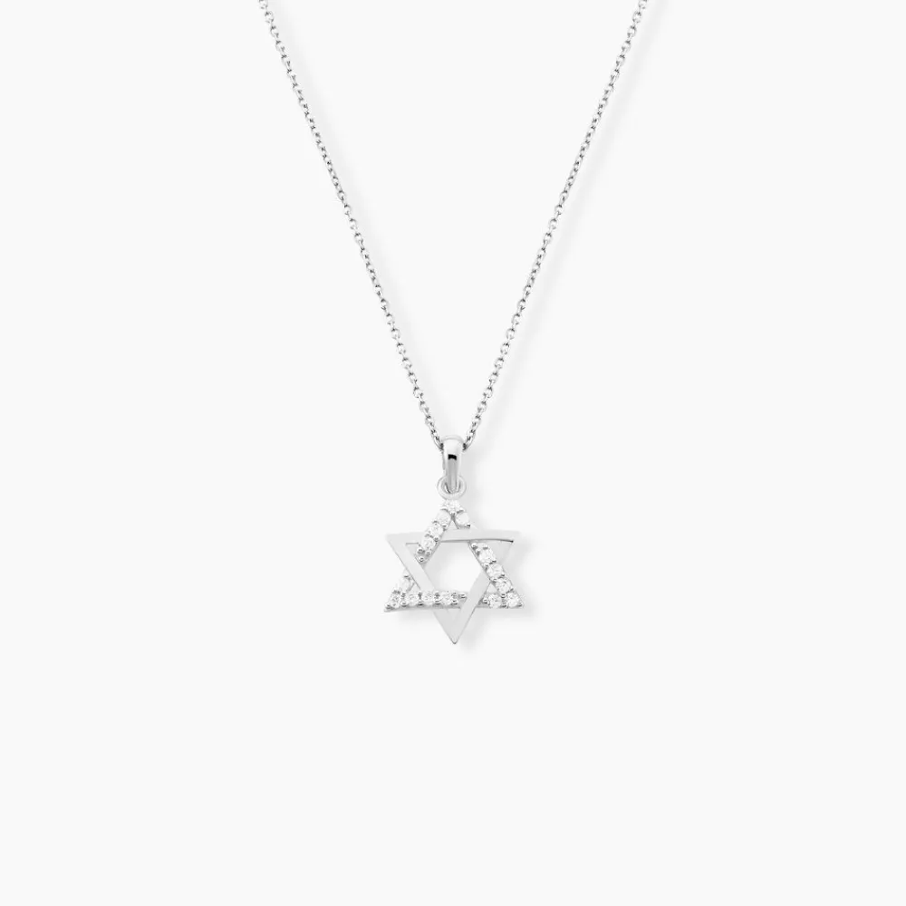 Pendentif Faye Or Blanc Oxyde De Zirconium|Marc Orian Discount