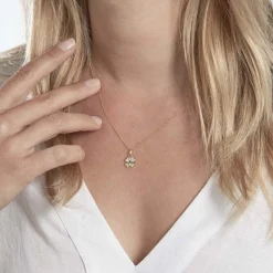 Pendentif Gert Coeur Trefle Or Jaune