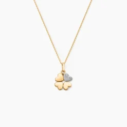 Pendentif Gert Coeur Trefle Or Jaune
