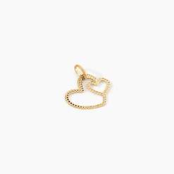 Pendentif Glady Coeurs Diamantes Or Jaune