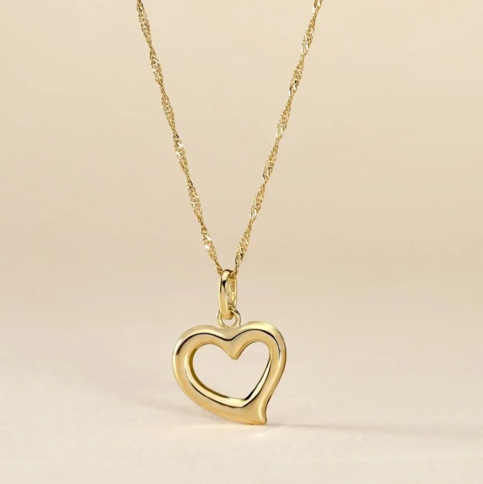 Pendentif Haiza Coeur Bombe Or Jaune