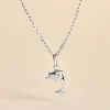 Pendentif Haizia Dauphin Or Blanc