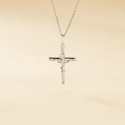 Pendentif Haley Croix Or Blanc
