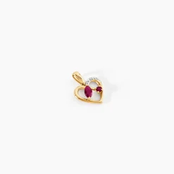 Pendentif Hallam Or Jaune Rubis Diamant|Marc Orian Best