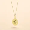 Pendentif Hanita Ange Rond Satine Or Jaune