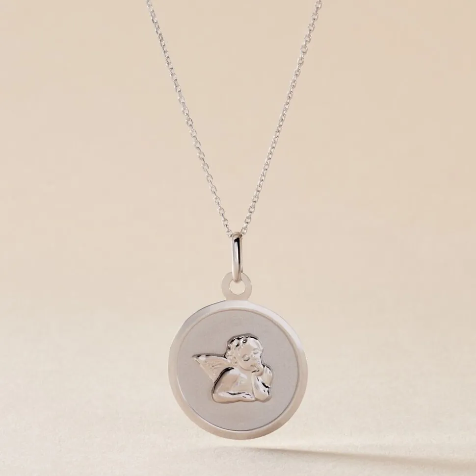Pendentif Hannae Or Blanc