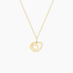 Pendentif Hasna Coeurs Lisses Or Jaune