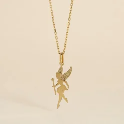 Pendentif Heliciane Fee Or Jaune