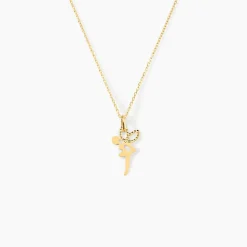 Pendentif Heliciane Fee Or Jaune