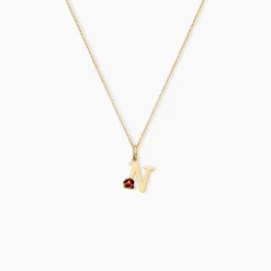 Pendentif Helidie Coccinelle Lettre Or Jaune