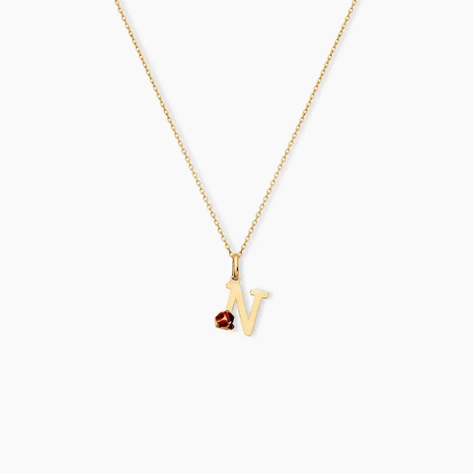 Pendentif Helidie Coccinelle Lettre Or Jaune
