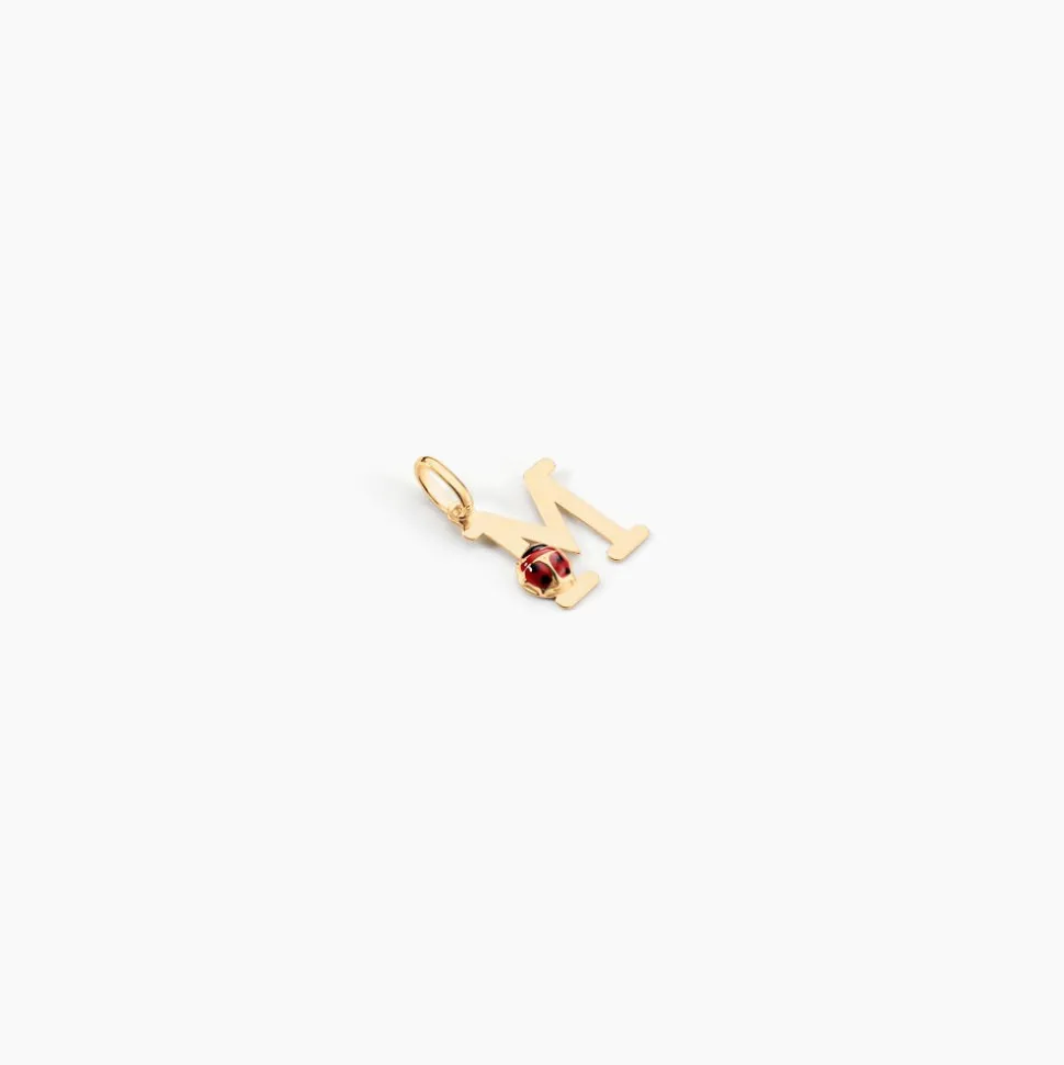 Pendentif Helidie Coccinelle Lettre Or Jaune
