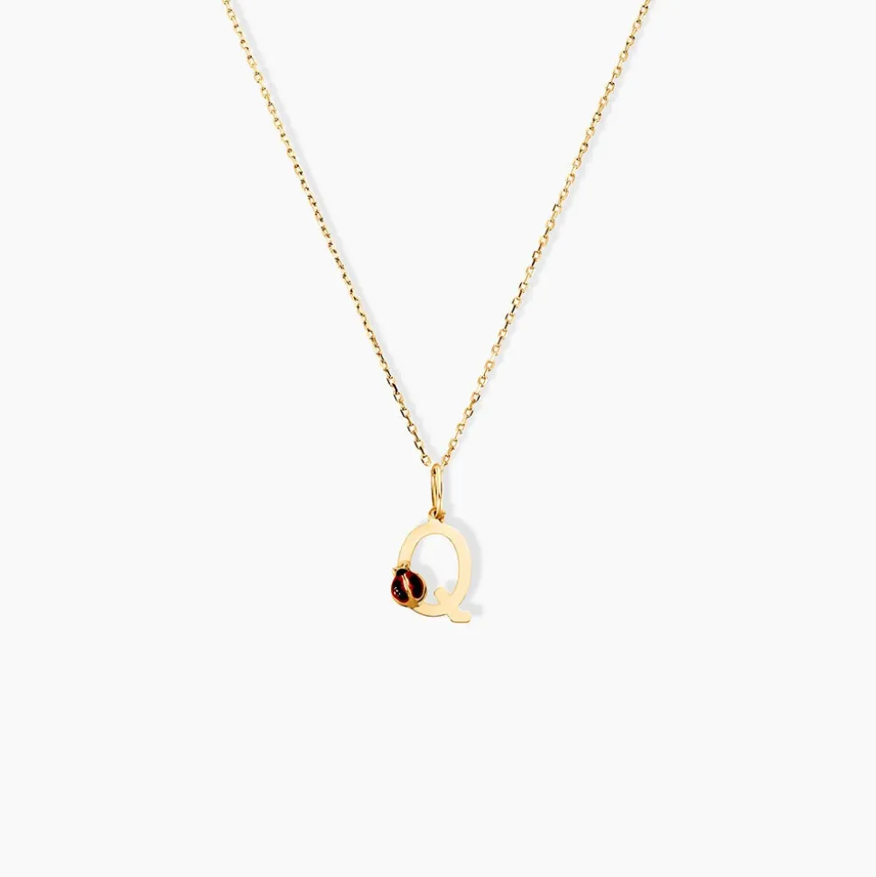 Pendentif Helidie Coccinelle Lettre Or Jaune