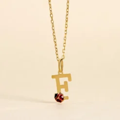 Pendentif Helidie Coccinelle Lettre Or Jaune