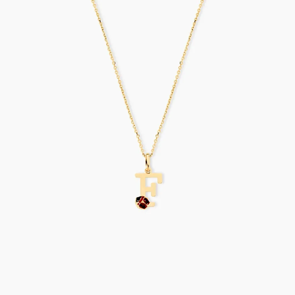 Pendentif Helidie Coccinelle Lettre Or Jaune
