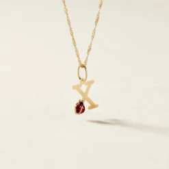 Pendentif Helidie Coccinelle Lettre Or Jaune