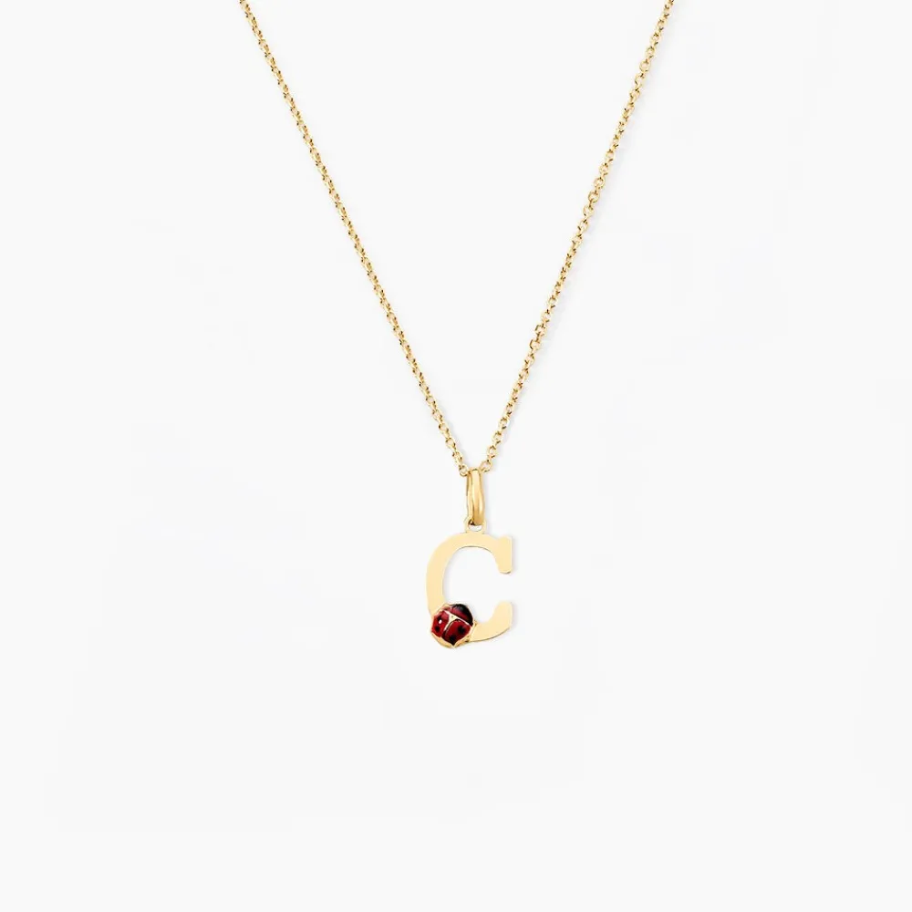 Pendentif Helidie Coccinelle Lettre Or Jaune|Marc Orian Clearance