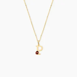 Pendentif Helidie Coccinelle Lettre Or Jaune|Marc Orian Outlet