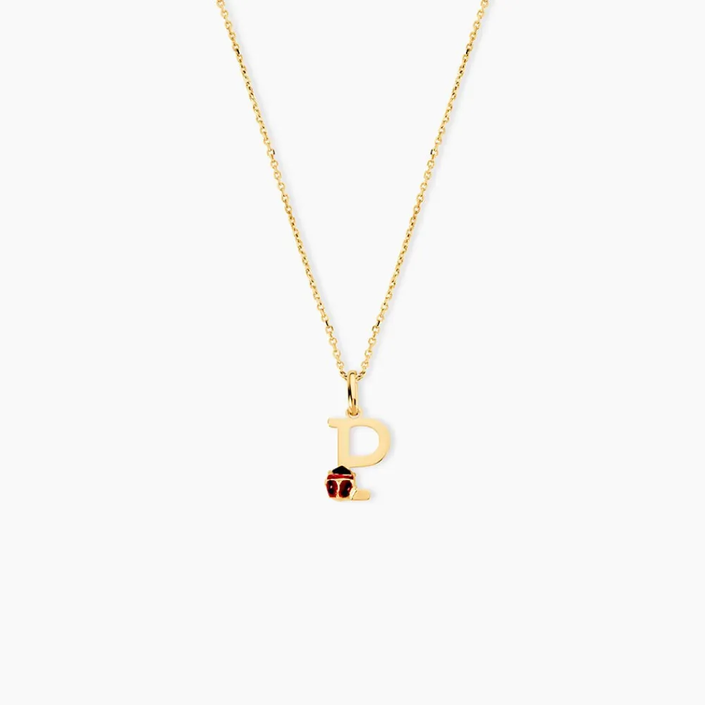 Pendentif Helidie Coccinelle Lettre Or Jaune|Marc Orian Outlet