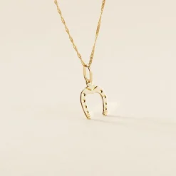 Pendentif Hillary Fer A Cheval Or Jaune