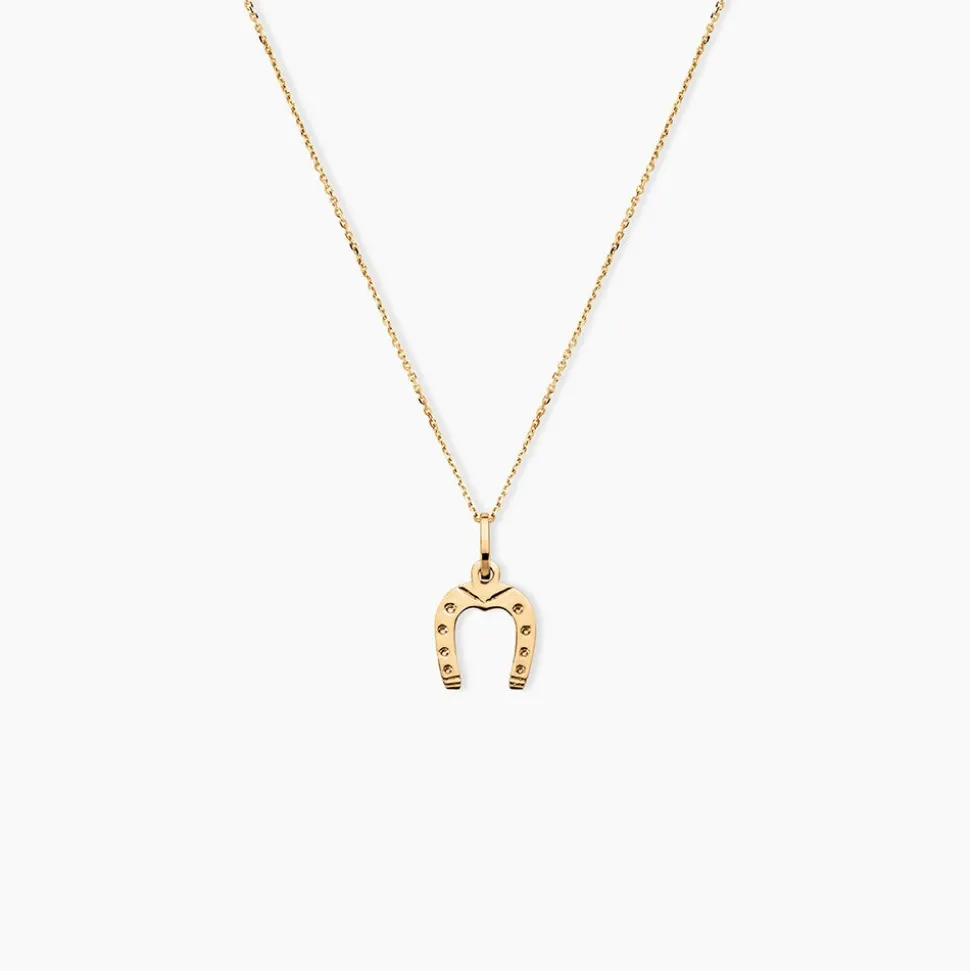 Pendentif Hillary Fer A Cheval Or Jaune