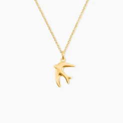 Pendentif Illide Hirondelle Or Jaune