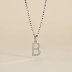 Pendentif Ionia Lettre Or Blanc