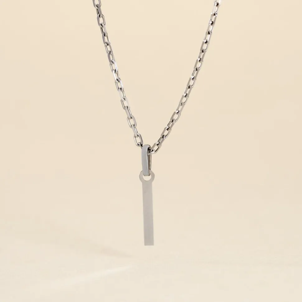 Pendentif Ionia Lettre Or Blanc