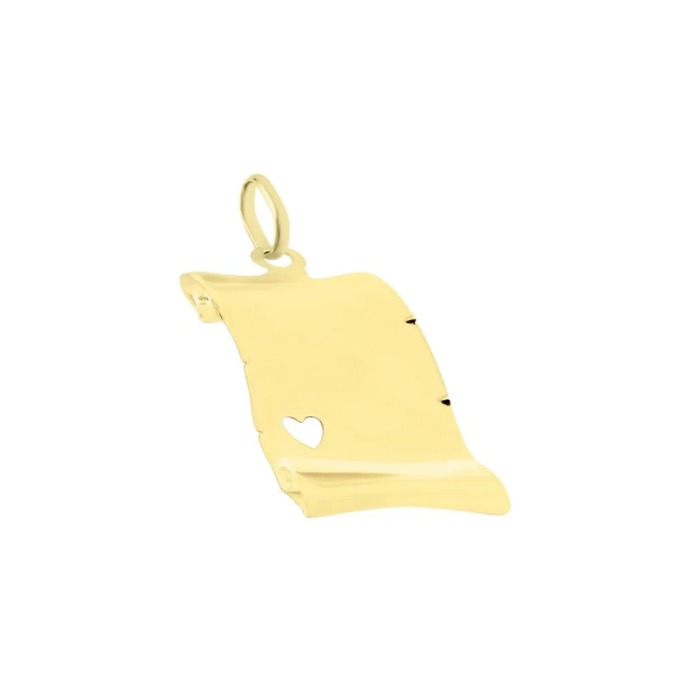 Pendentif Irenca Message Parchemin Or Jaune|Marc Orian Discount