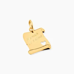 Pendentif Irenca Message Parchemin Or Jaune|Marc Orian Hot