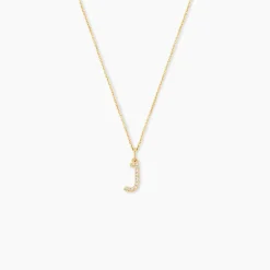 Pendentif Klementine Lettre J Or Jaune Oxyde