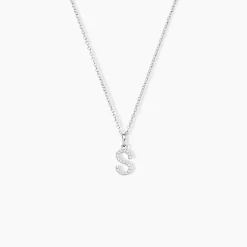 Pendentif Klementine Or Blanc Oxyde De Zirconium