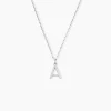 Pendentif Klementine Or Blanc Oxyde De Zirconium