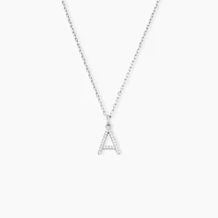 Pendentif Klementine Or Blanc Oxyde De Zirconium