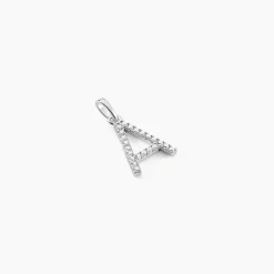 Pendentif Klementine Or Blanc Oxyde De Zirconium