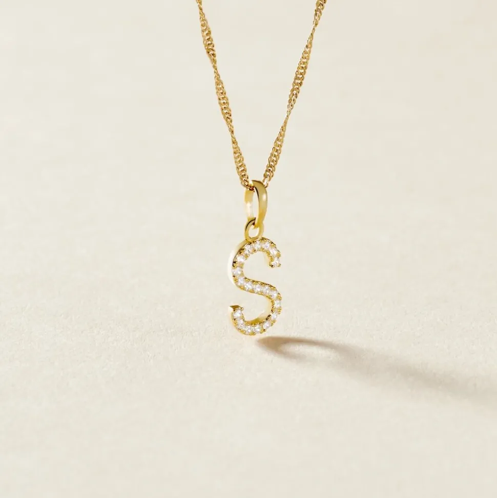 Pendentif Klementine Or Jaune Oxyde De Zirconium